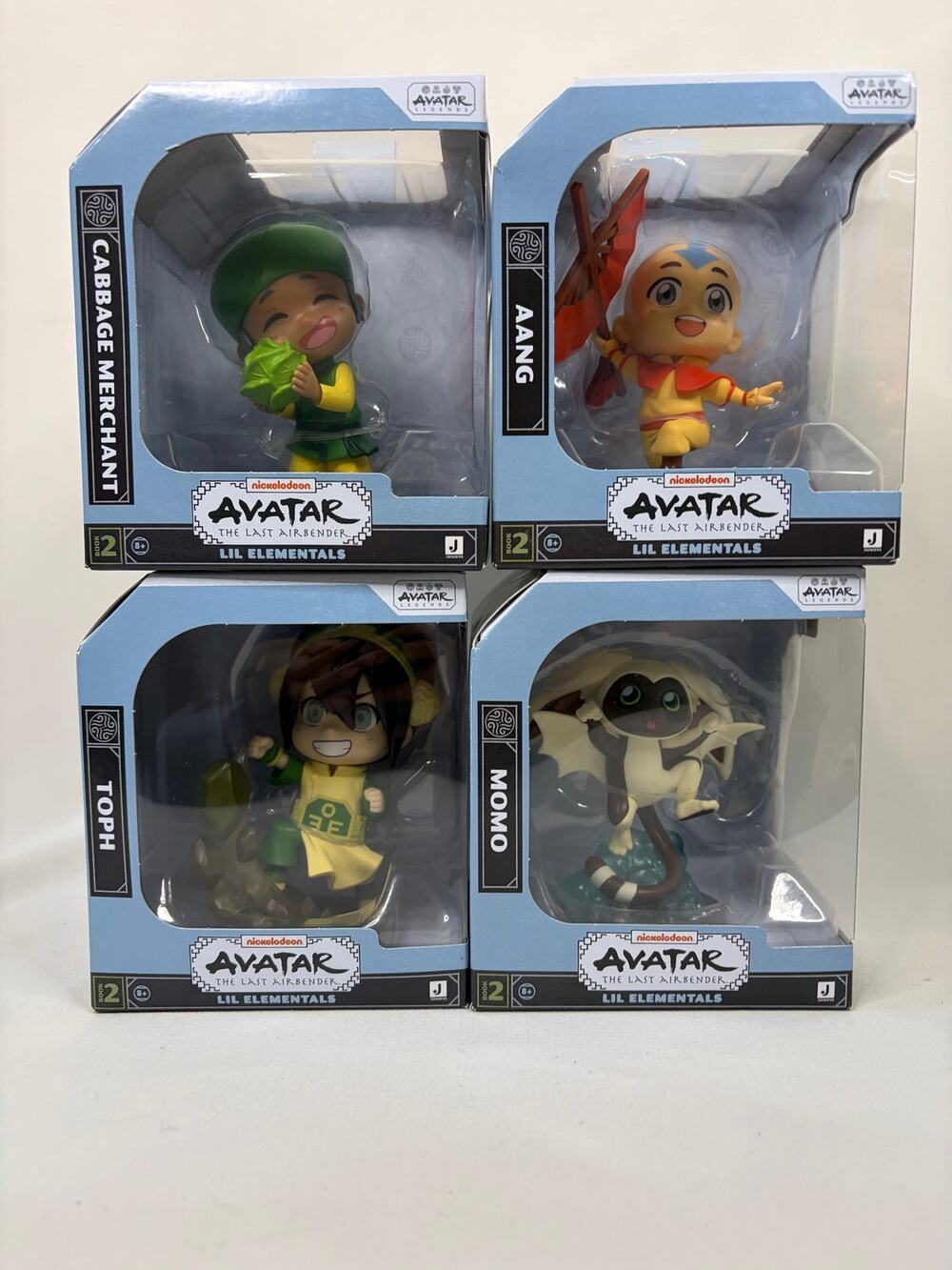 Nickelodeon Avatar: The Last Airbender Lil Elementals Lot of 4 Toph Aang Momo +
